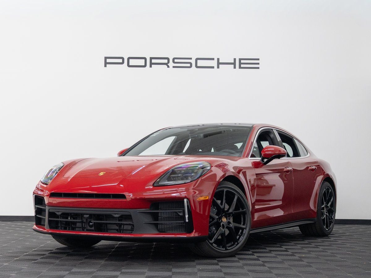 2026 Porsche Panamera Panamera 4 in Carmine Red — front three-quarter view