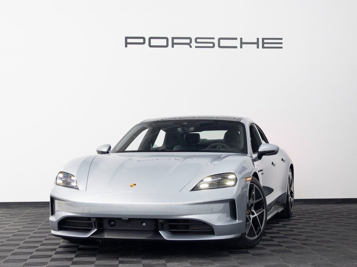 2025 Porsche Taycan Taycan 4S in Dolomite Silver Metallic — front three-quarter view
