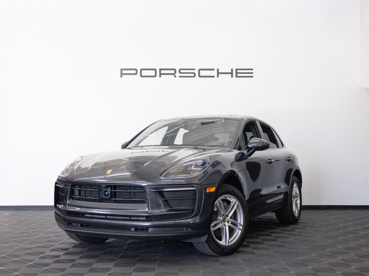 2025 Porsche Macan Macan in Volcano Grey Metallic — front three-quarter view