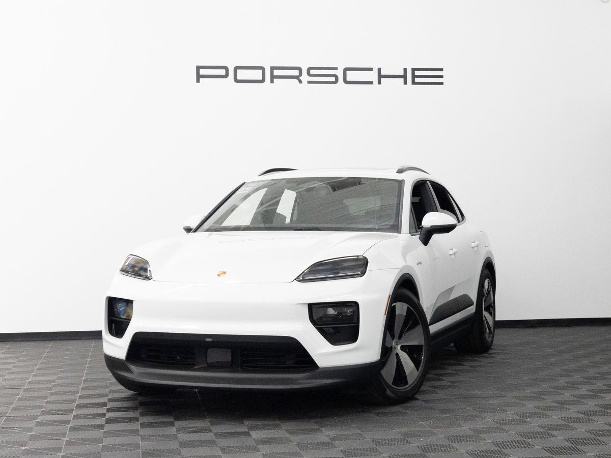 2026 Porsche Macan Macan 4 Electric in White — front three-quarter view
