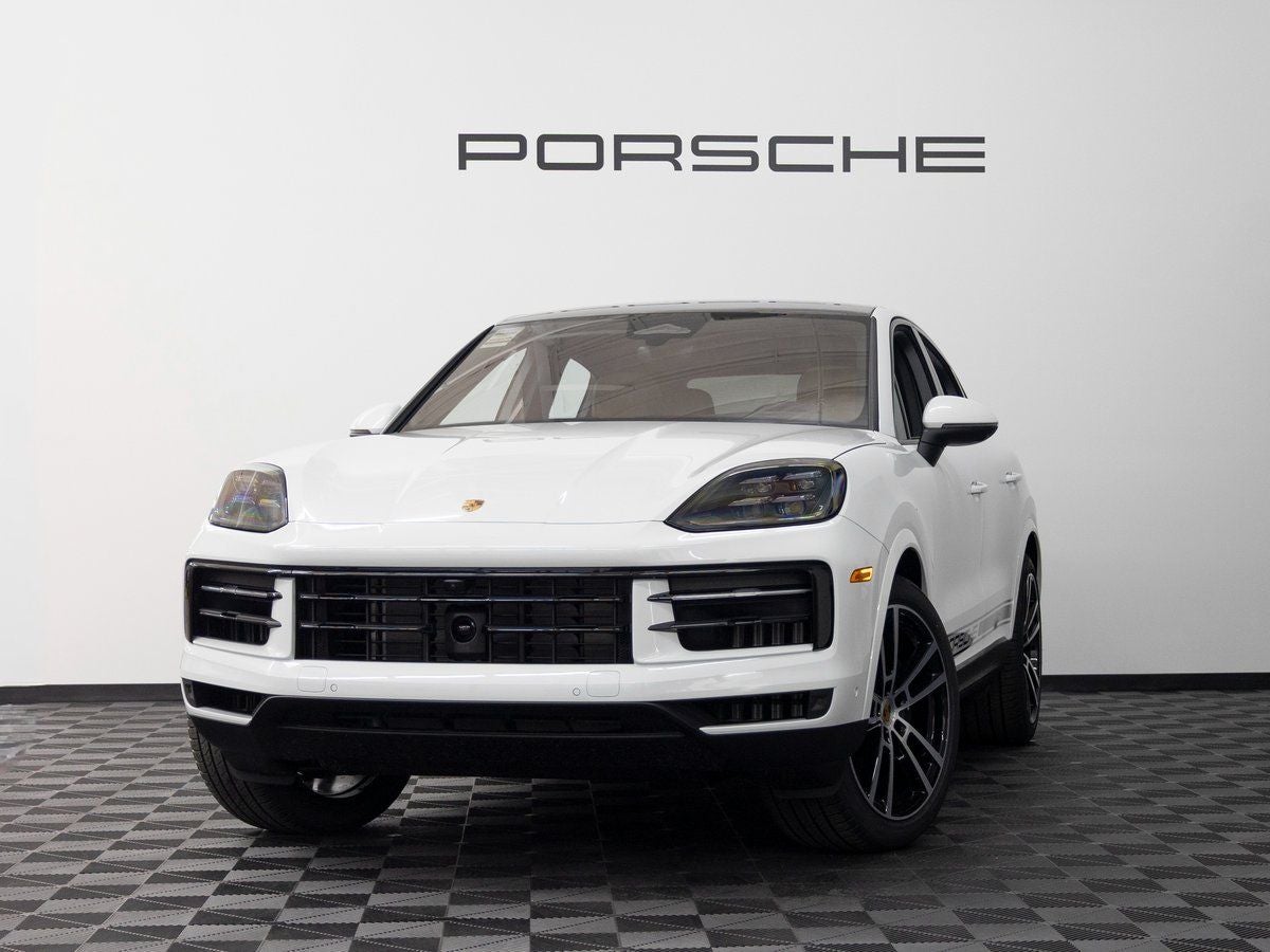 2026 Porsche Cayenne Cayenne Coupe in White — front three-quarter view