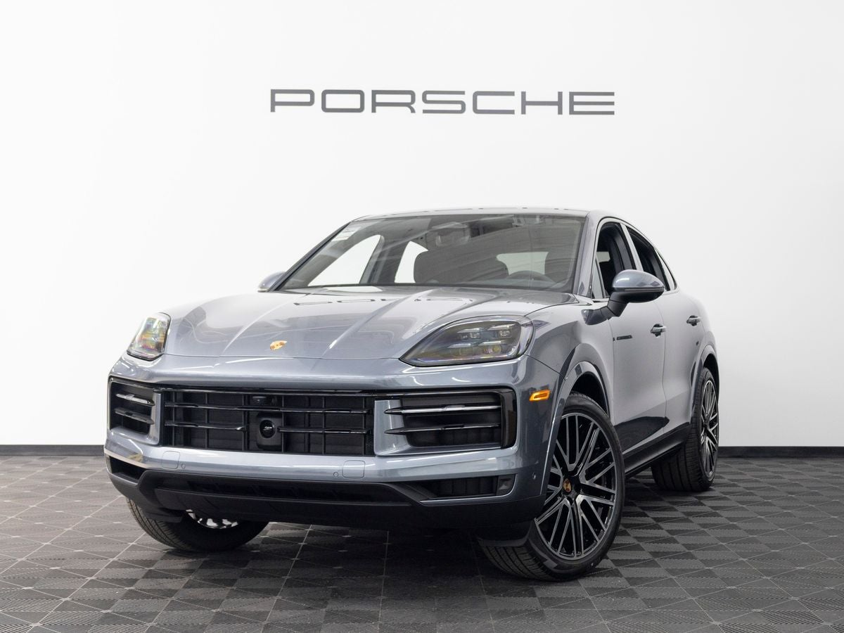 2026 Porsche Cayenne Cayenne Coupe in Vanadium Grey Metallic — front three-quarter view